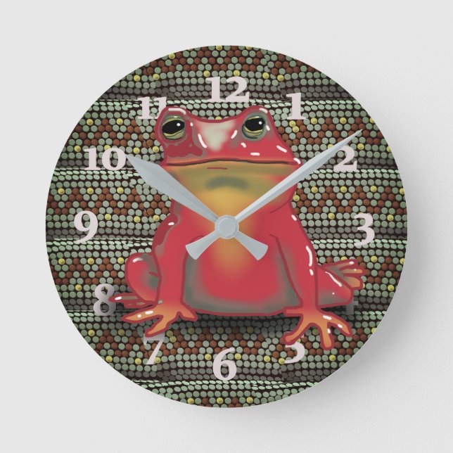 RUNDA FROG NUMBERED ROUND CLOCK RUND KLOCKA (Framsida)