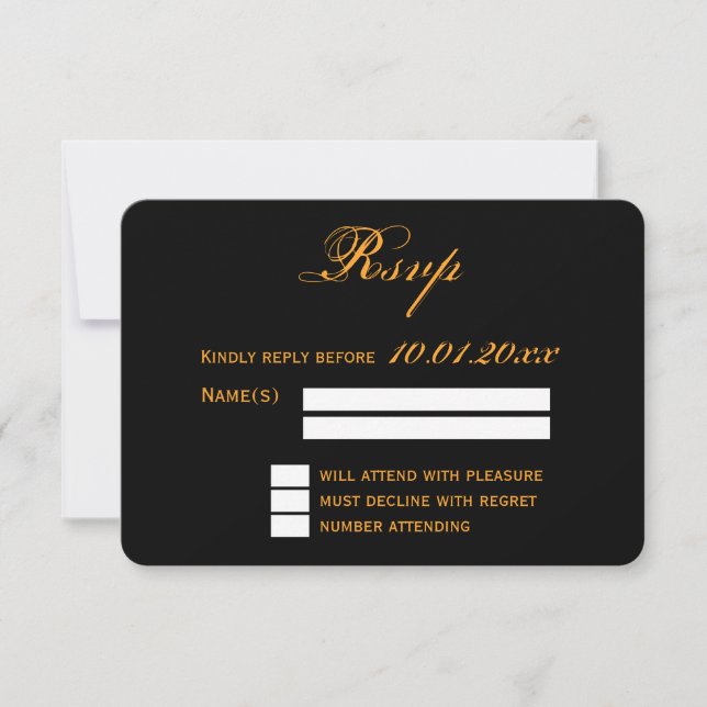 Runda Halloween-Bröllop OSA på natten Kort (Framsida)