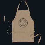 Runda Homemade Personlig Business Logotyp Anpassni Förkläde<br><div class="desc">Runda Homemade Personlig Business Logotyp Anpassningsbar Vuxen Apron, med bekymmersam omgivning av gräns, vintage skrivmaskin-texttypsteckensnitt för medarbetare namn och företag namn, löv av dekoration av anpassaden, cupkakikon med eget foto, urklipp, dekor eller vilken bild som helst. En söt personlig för kock, vänner, mamma, pappa, hubby, fru, vårdgivare eller en enkel...</div>