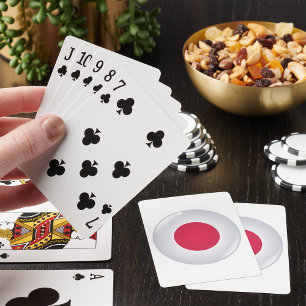 Runda japanska Flagga-uppspelningskort Casinokort