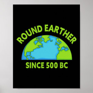 Runda jordklotet är rund Eart Poster