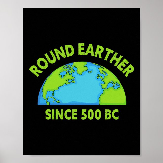 Runda jordklotet är rund Eart Poster (Framsidan)