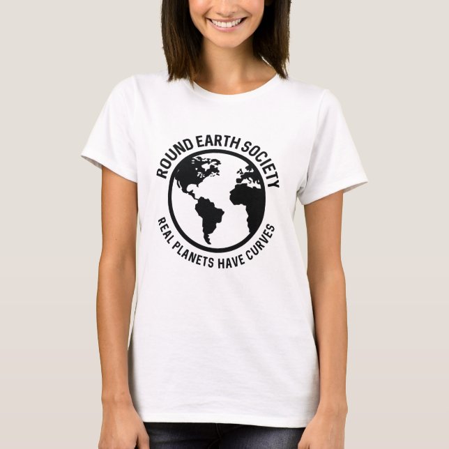 Runda jordsamhället t shirt (Framsida)