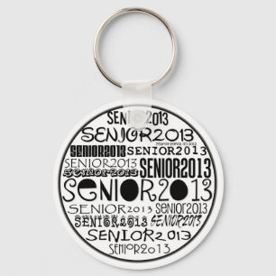 Runda Keychain (svarten) för pensionär 2013 Nyckelring