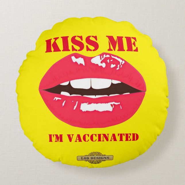 runda kudden KISS ME Rund Kudde (Framsidan)