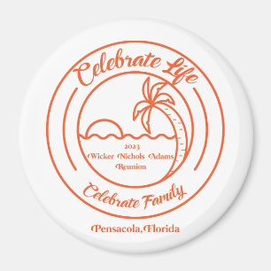 Runda Magnet Orange Reunion Logotyp