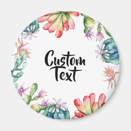 Runda magneter - Cacti & Succ med Anpassningsbar t