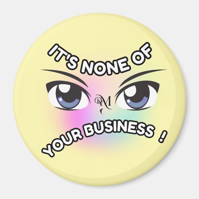 Runda magneter: Inga av dina (gult) Magnet (Framsidan)