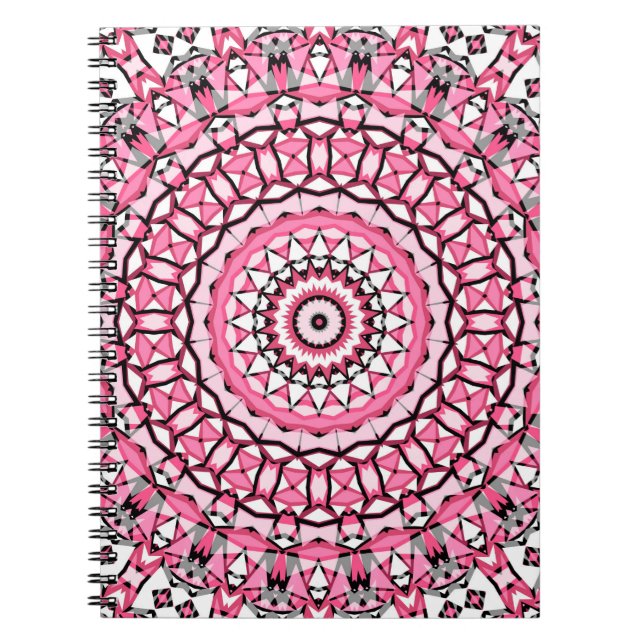 Runda mandala mönster i glaset stil mosai anteckningsbok (Framsidan)