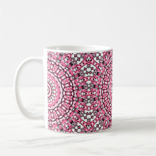 Runda mandala mönster i glaset stil mosai kaffemugg