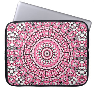 Runda mandala mönster i glaset stil mosai laptop fodral