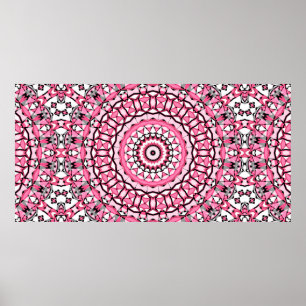 Runda mandala mönster i glaset stil mosai poster
