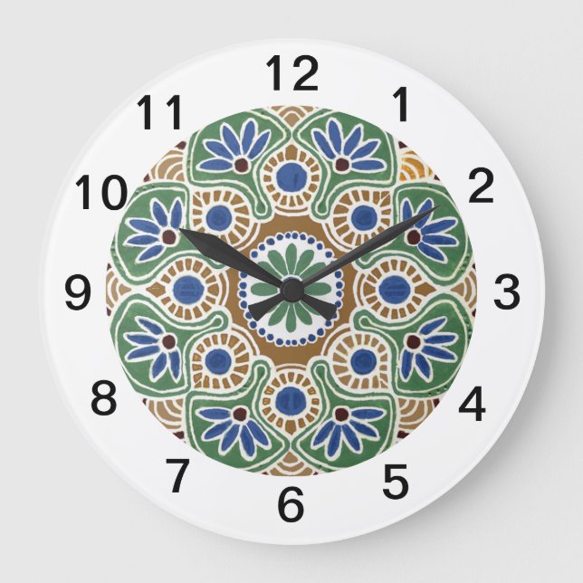 Runda medallion Wall Clock Stor Klocka (Framsida)