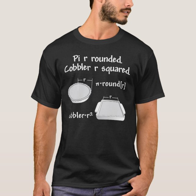 Runda-mörk för Pi R T-shirt (Framsida)