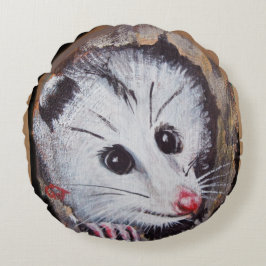 Runda Pillow Wildlife Oppossums Rund Kudde