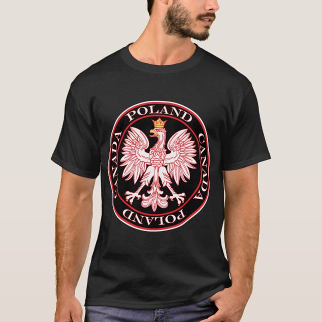 Runda Polen Kanada Red Eagle T Shirt (Framsida)