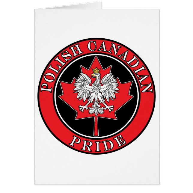 Runda polska kanadensiska hälsningskort (Framsidan)