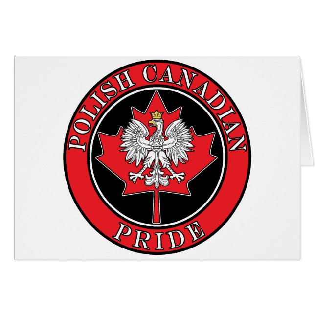 Runda polska kanadensiska hälsningskort (Framsidan Horizontal)