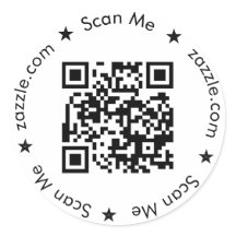 Runda QR-kodsetiketter, anpassningsbar QR-etikett,
