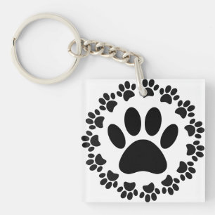 Runda Ram Hund Paw Skriv ut Mönster