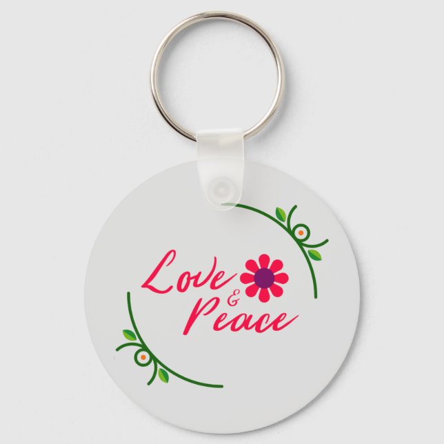 Runda ram i löv-nyckelkedjan nyckelring (Framsida)