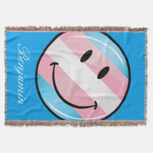 Runda som ler Transgenderflagga Mysfilt