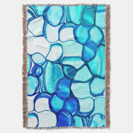 Runda som stenar i skuggor liknande akvamarin filt