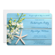 Runda Starfish Bachelorette Party-inbjudningar