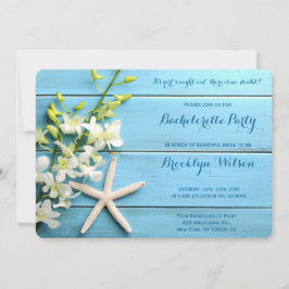 Runda Starfish Bachelorette Party-inbjudningar Inbjudningar