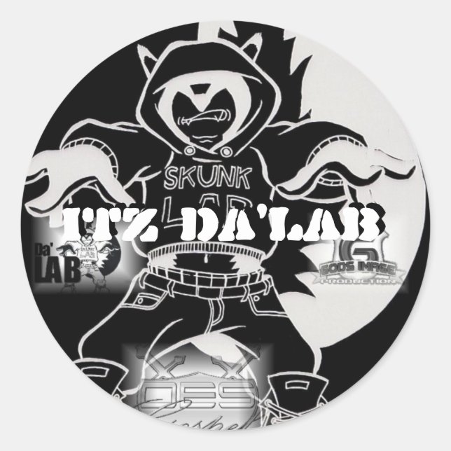 Runda Stickers Runt Klistermärke (Framsida)