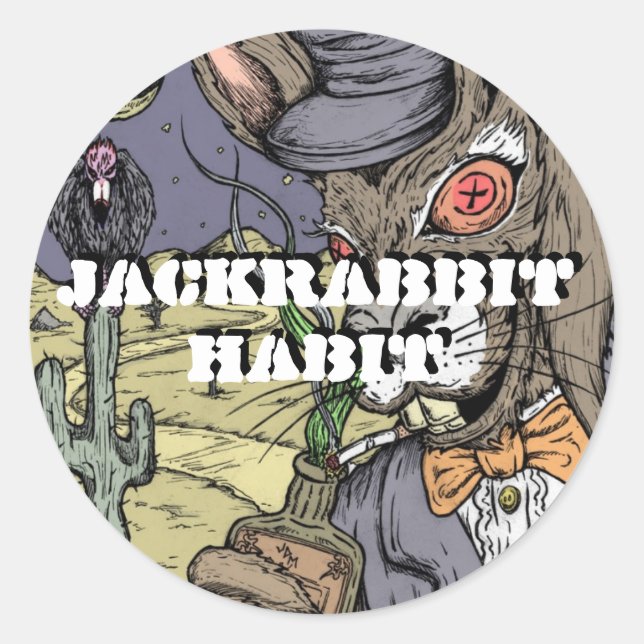 Runda Stickers Runt Klistermärke (Framsida)