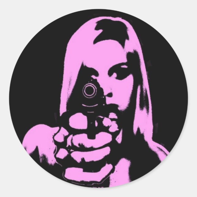 Runda Stickers Runt Klistermärke (Framsida)