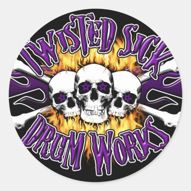 Runda Stickers Runt Klistermärke (Framsida)