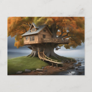 Runda träd house poster vykort