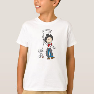 Runda upp dem! Cowboystick figurskjorta Tee Shirt