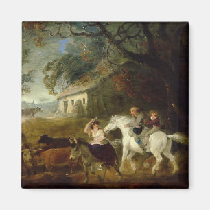 Runda upp, för stormen, 1805 (olja på panel) magnet