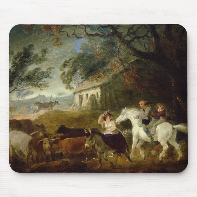 Runda upp, för stormen, 1805 (olja på panel) musmatta (Framsidan)