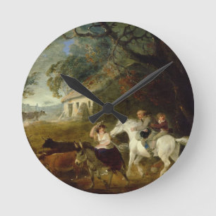Runda upp, för stormen, 1805 (olja på panel) rund klocka