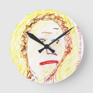 RUNDA UTSIDERS ART LUNCHLADY ART-FACED WALL CLOCK RUND KLOCKA
