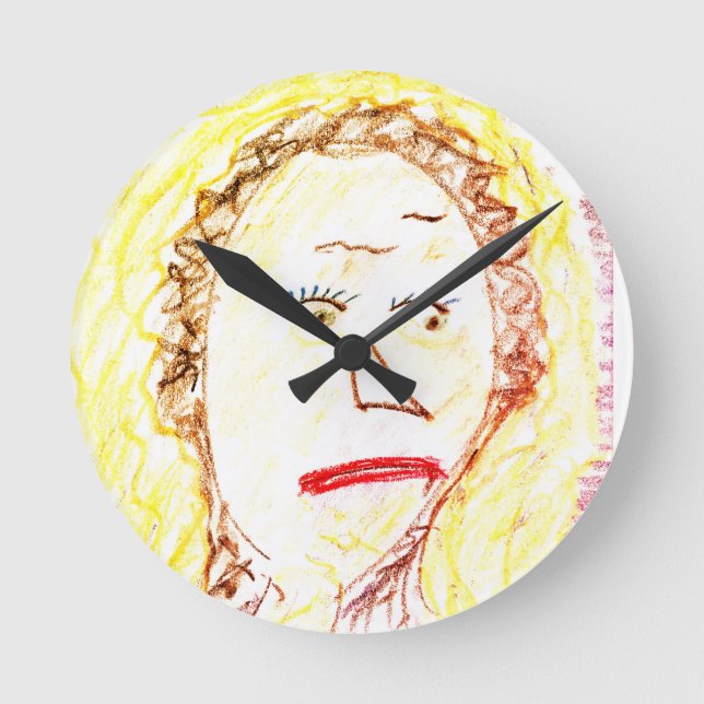 RUNDA UTSIDERS ART LUNCHLADY ART-FACED WALL CLOCK RUND KLOCKA (Framsida)