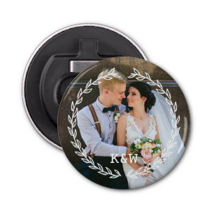 Runda Vintagen Ram Monogrammad Flasköppnare