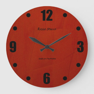 Runda Wallclock för fullföljande för Rosso Stor Klocka