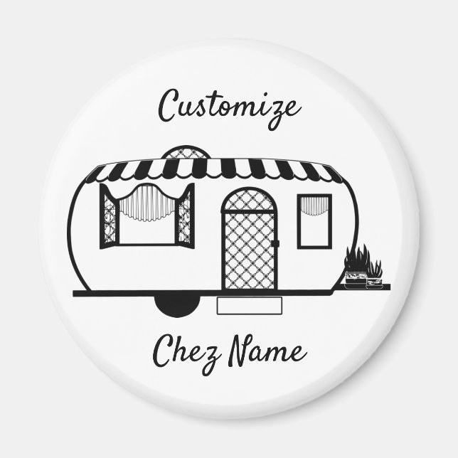 Rundad Caravan Trailer Thunder_Cove Magnet (Framsidan)