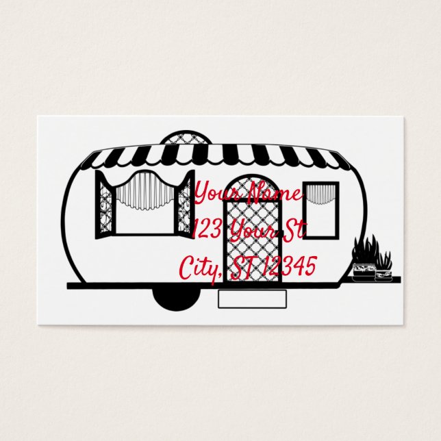 Rundad Caravan Trailer Thunder_Cove Visitkort (Framsidan)