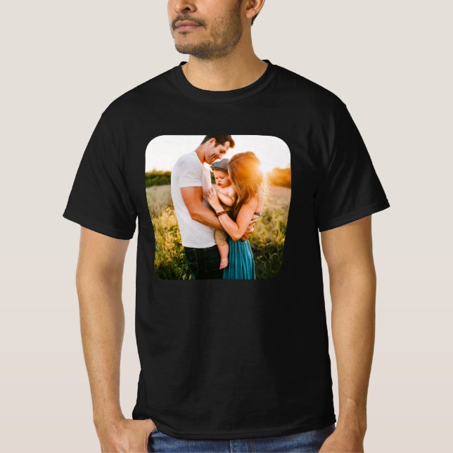 Rundad fotomall TShirt T Shirt (Framsida)