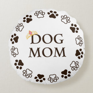 Rundad fyllning för bästa Hund Mamma Rund Kudde