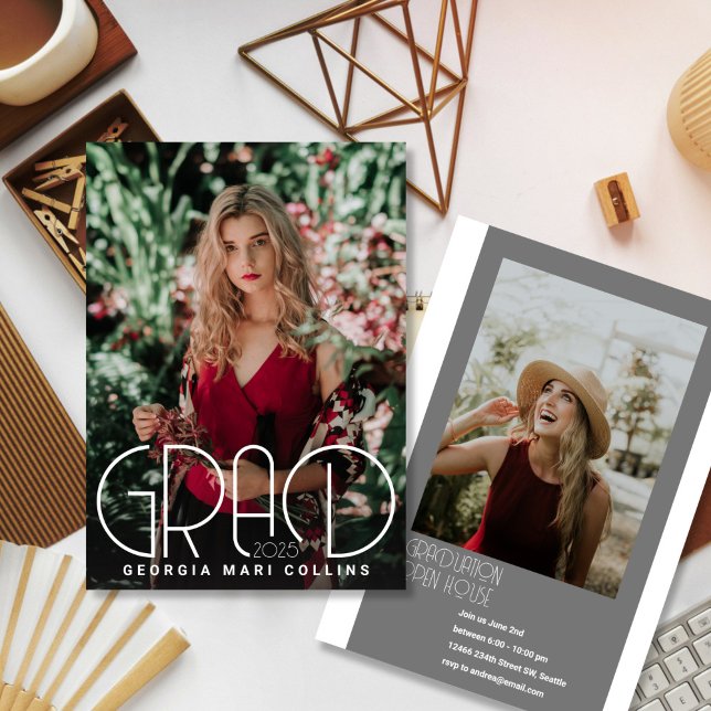 Rundad Grad Headline Studenten-inbjudan Inbjudningar (Skapare uppladdad)