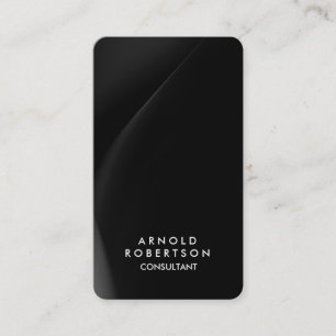 Rundad Grått Black-Elegant Visitkort