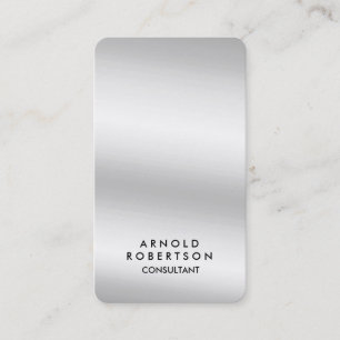 Rundad hörn Silver Grått-Elegant Visitkort