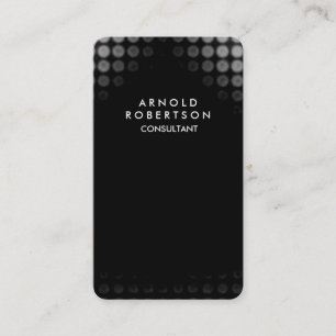 Rundad hörner Grått Black Elegant Mönster Visitkort